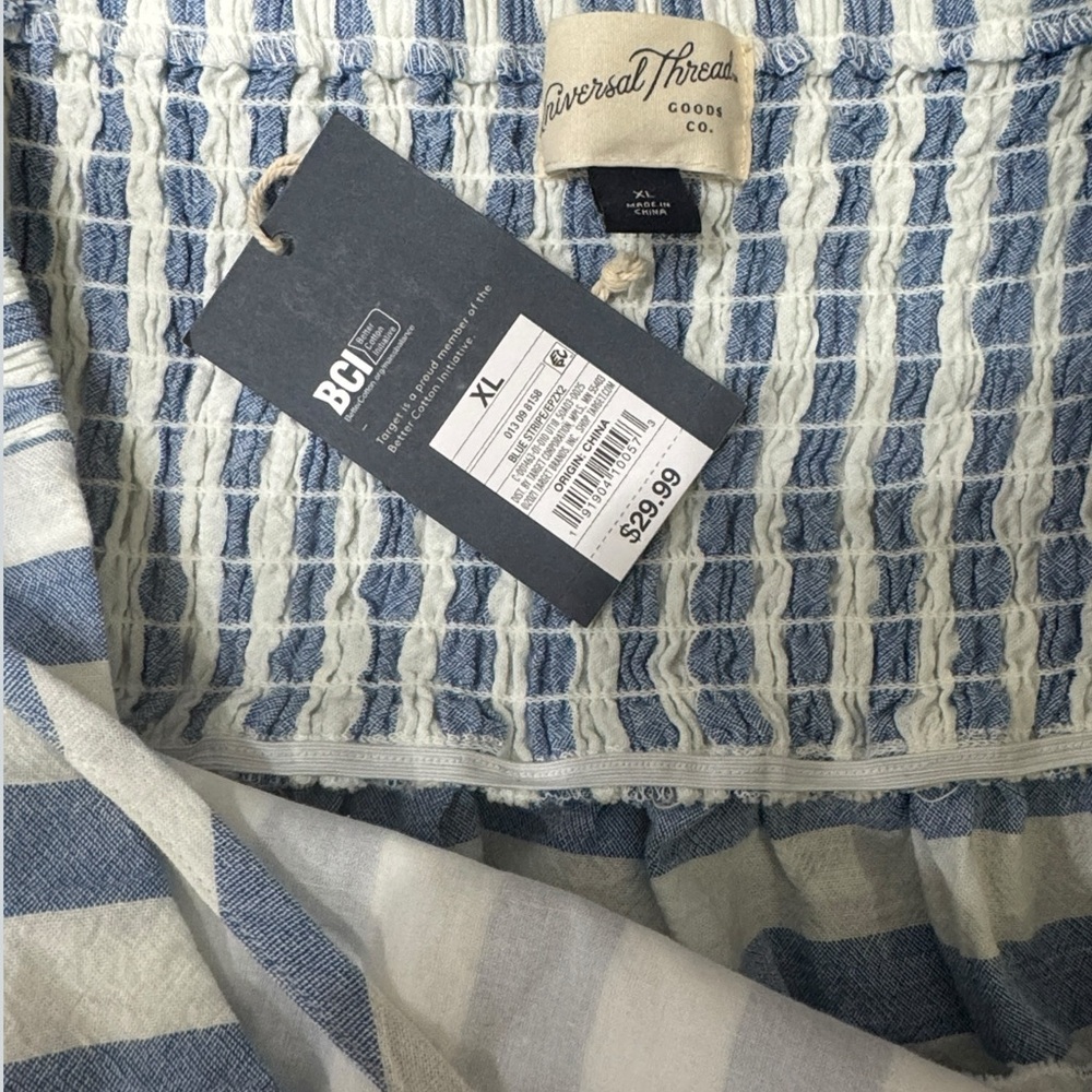 NWT Universal Thread Blue & White Striped Midi Dress - Picture 7 of 7